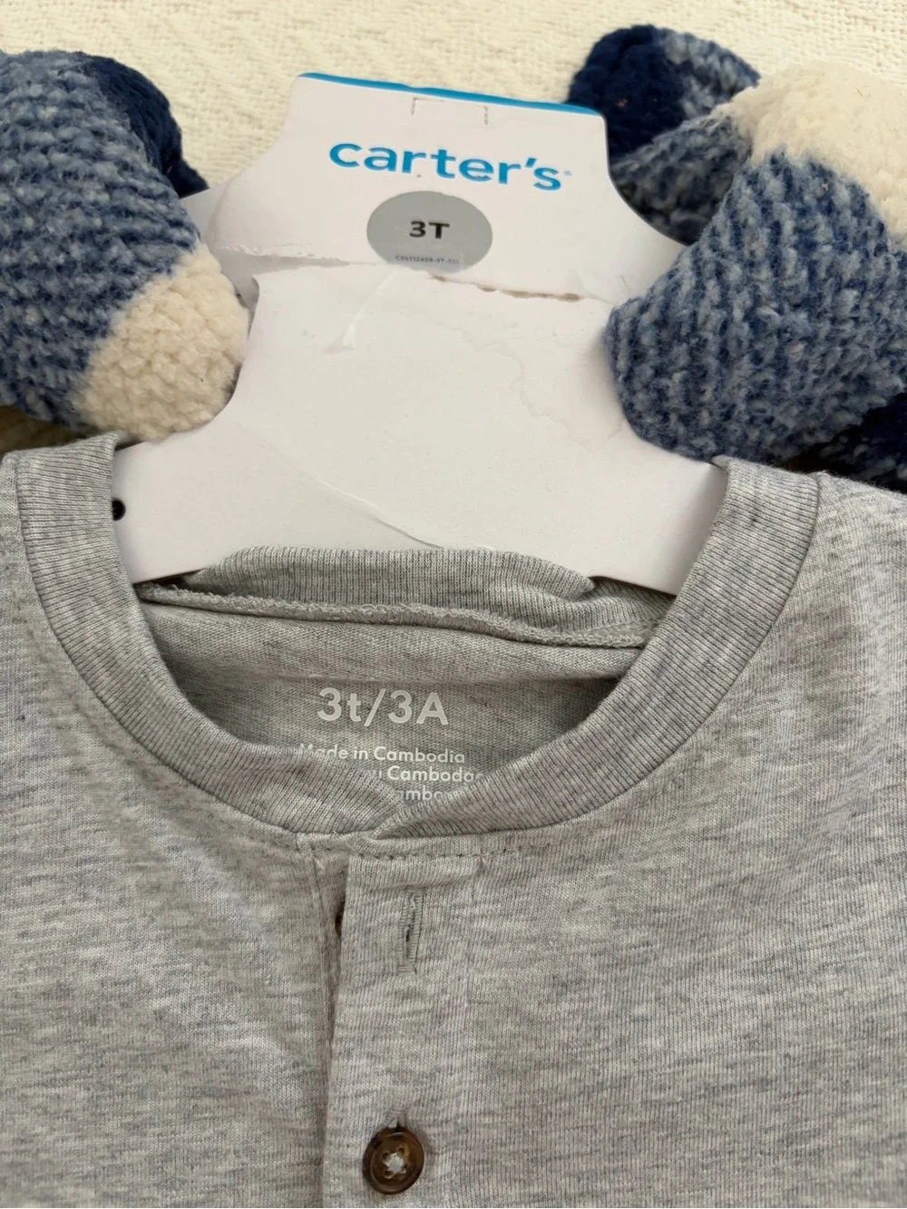 Carters Toddler Boys 3-Piece Sherpa Shacket Henley Tee & Jogger Set